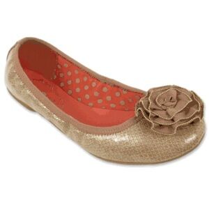 Lindsay Phillips Liz Tan Snakeskin Patent Ballet Flat